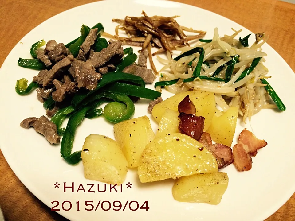 ワンプレート式夕飯|Hazukiさん