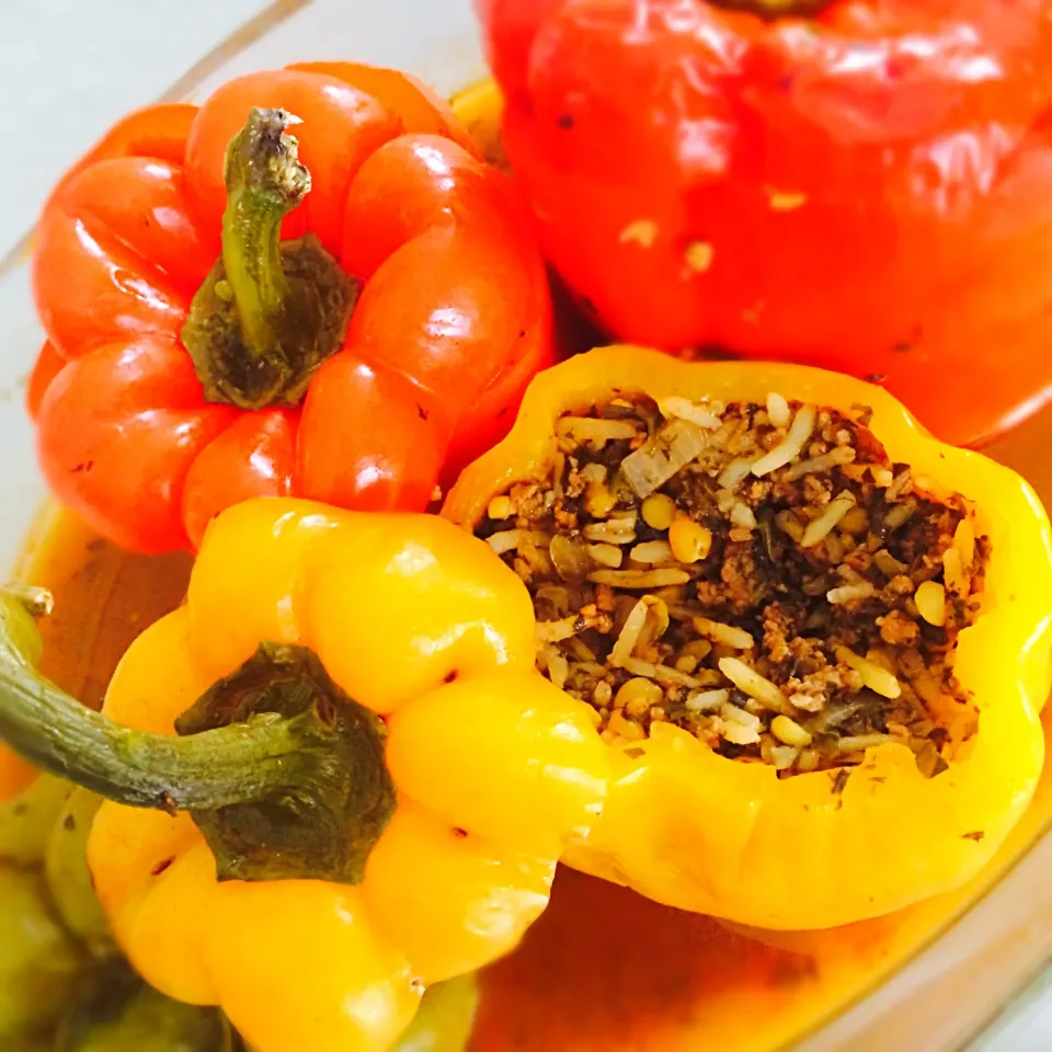 Persian stuffed bell pepper (Dolme felfel  دلمه فلفل)|Annaさん