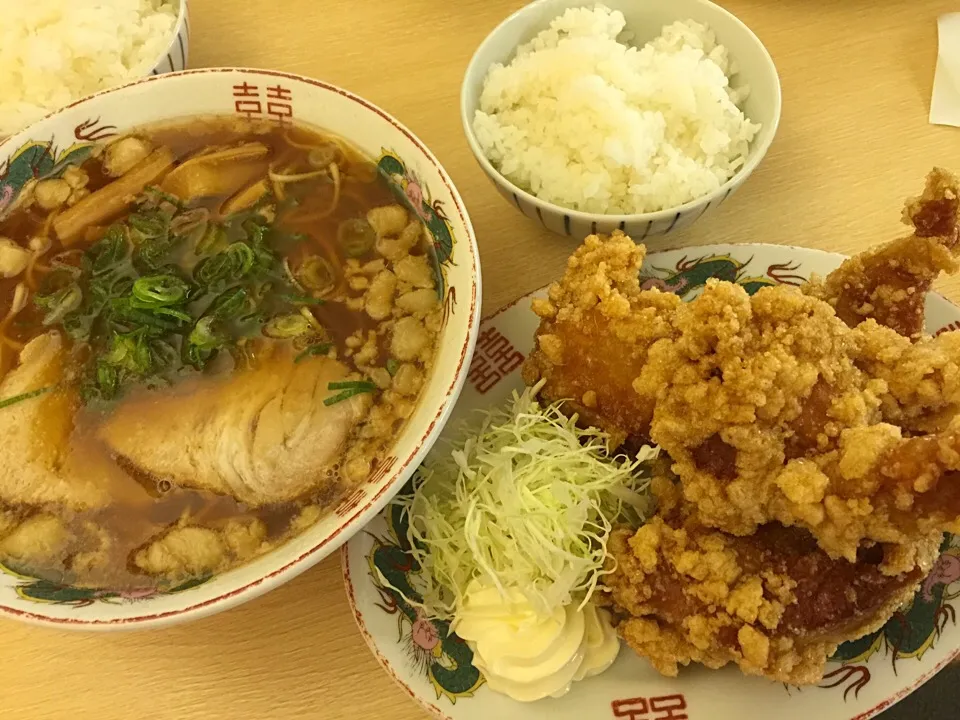 尾道ラーメン、唐揚げセット！|Takayukiさん