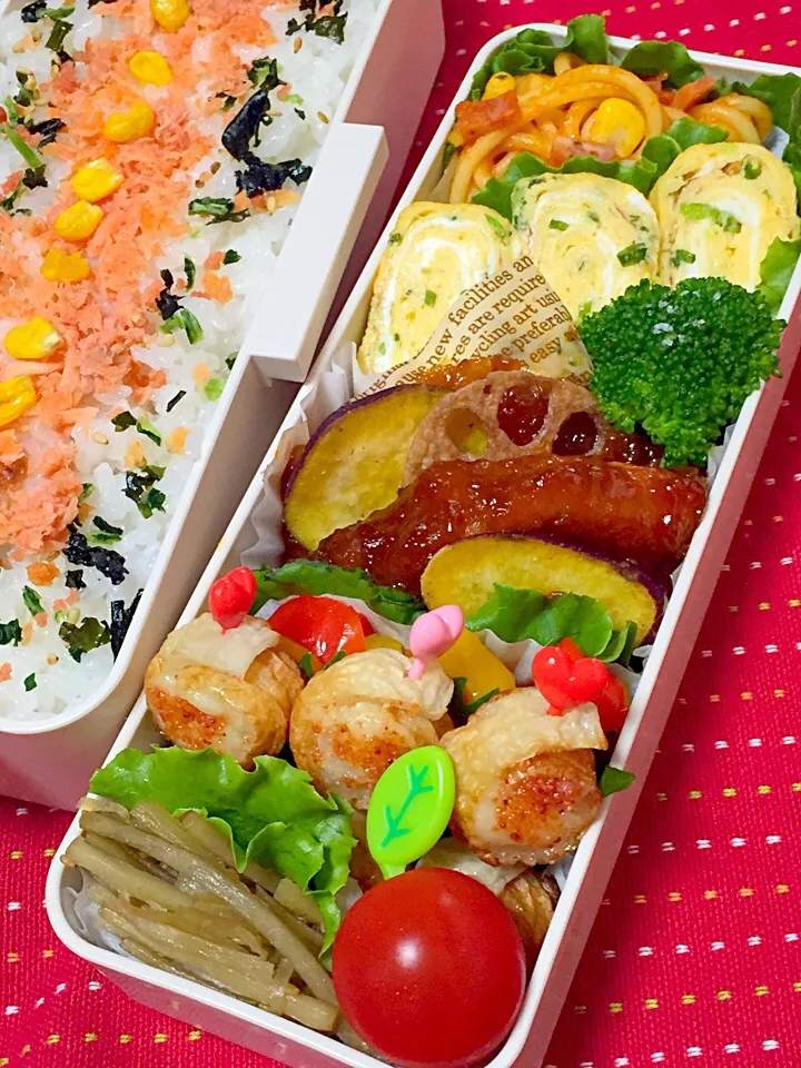 Snapdishの料理写真:高校生男子のガッツリ弁当୧(๑•̀⌄•́๑)૭✧|おざMAMAさん