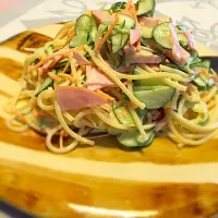 スパサラ♡たまに無性に食べたくなる。( ‾ʖ̫‾)