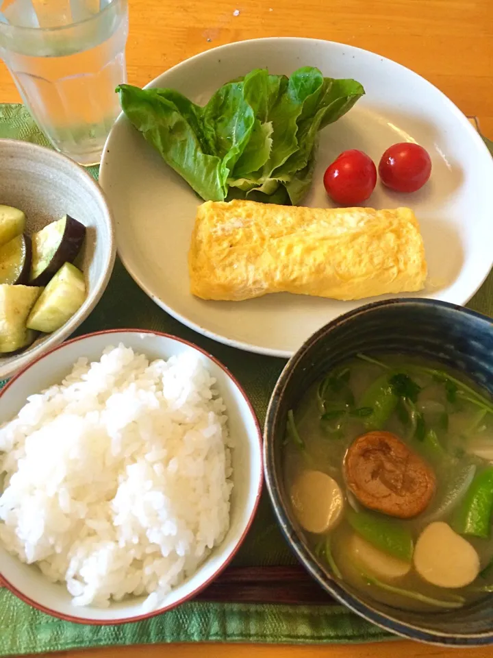 あご出汁使った出汁巻き昼ご飯|hiromangeさん