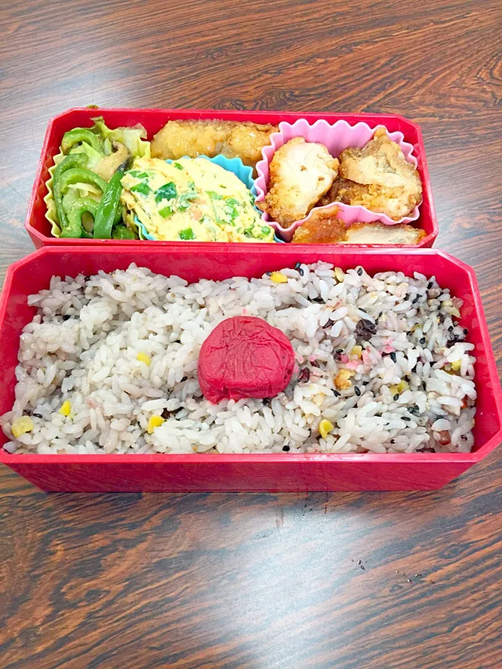 Snapdishの料理写真:旦那さん作お弁当♪（ｖ＾＿＾）ｖ|マルコさん