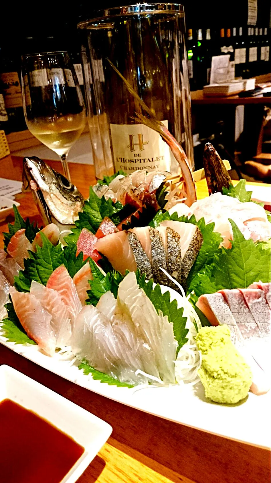 太陽(マルシェ)の刺し身盛り🐟シャルドネで🍷(^-^)v|ナムナムさん