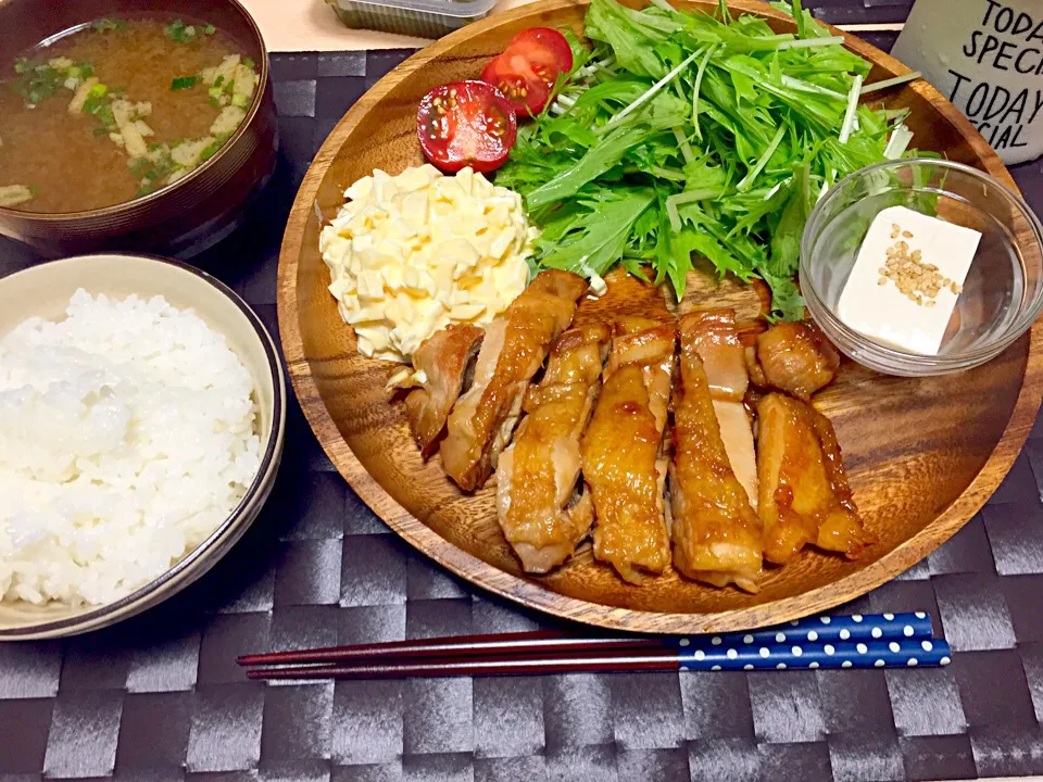 照り焼きチキン タルタルソース添え|(*/▽＼*)さん