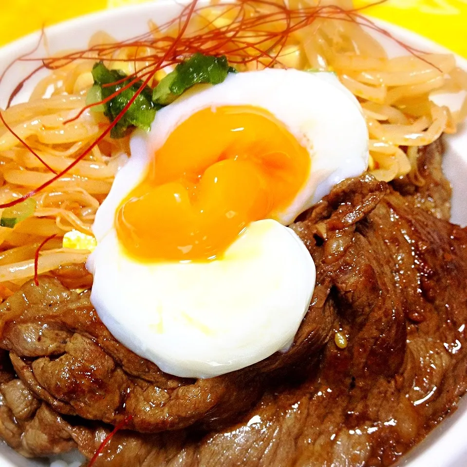 ビビンバ風 牛丼|ゴンさん