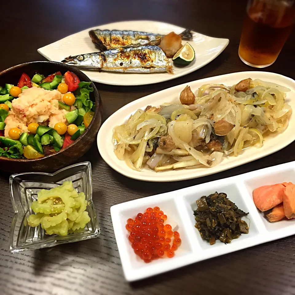 秋刀魚をエスカベッシュと塩焼きで。|MAYUKOさん