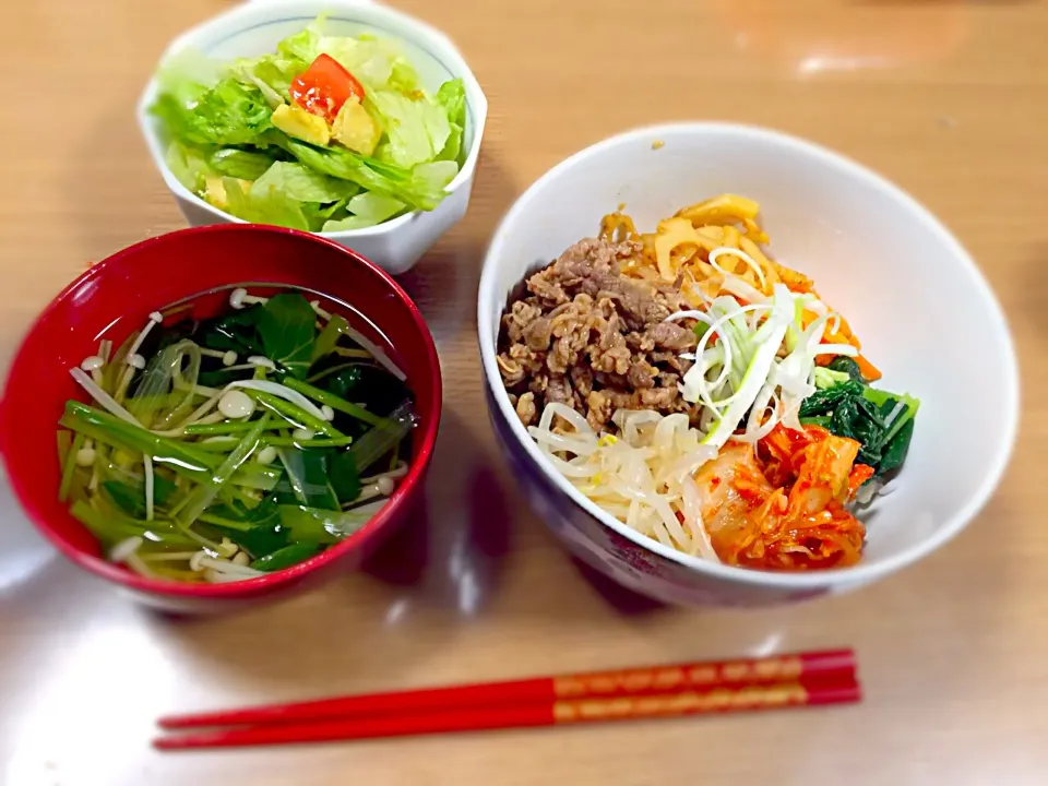 ピリ辛ビビンバ丼|つなさん