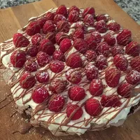 Snapdishの料理写真:Chocolate pavlova! 🍫🍫🍓🍒🍇|Samantha Jane Russoさん