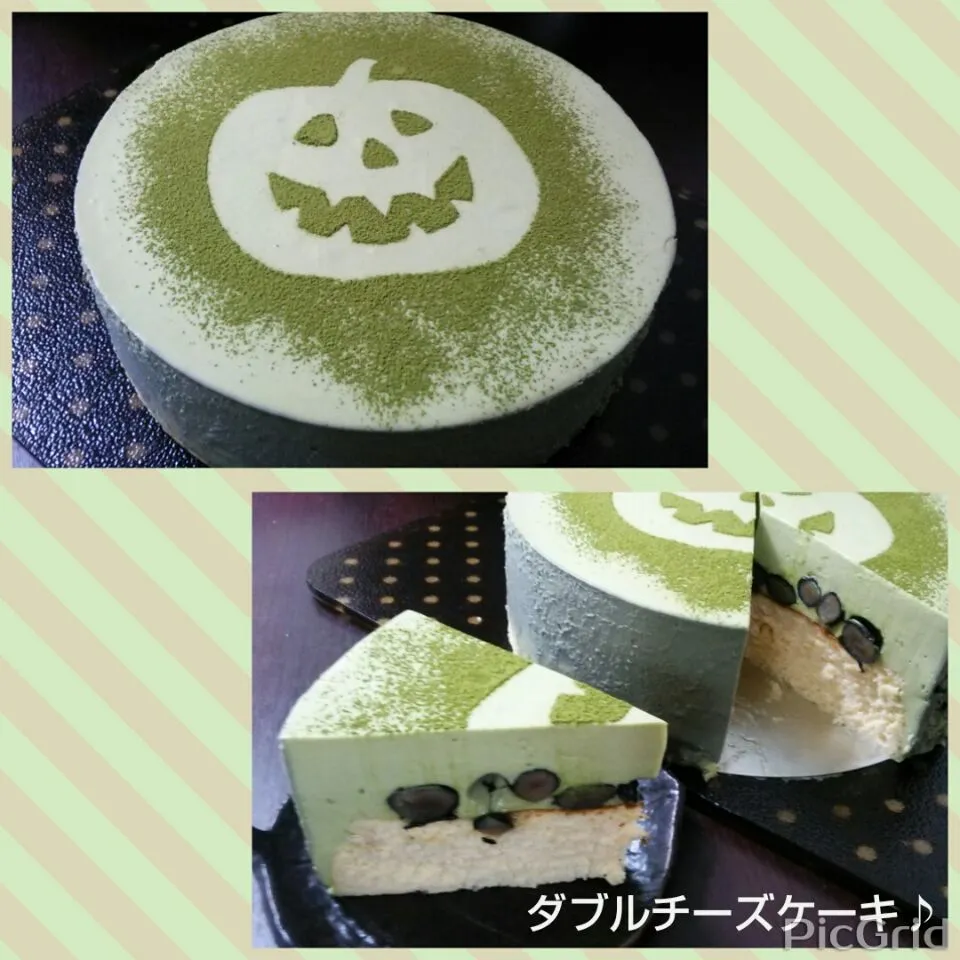 Snapdishの料理写真:ダブルチーズケーキ♪ハロウィンvers.|ゆっこさん