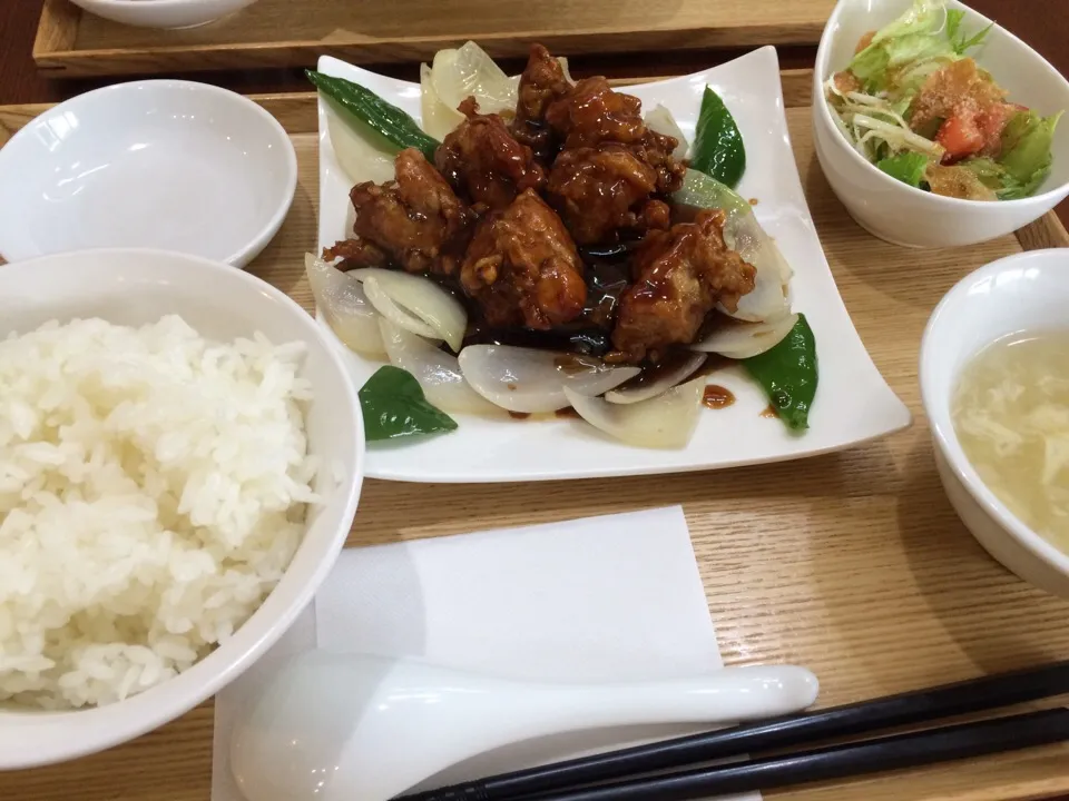 鶏から黒酢あんかけ|ししょうさん