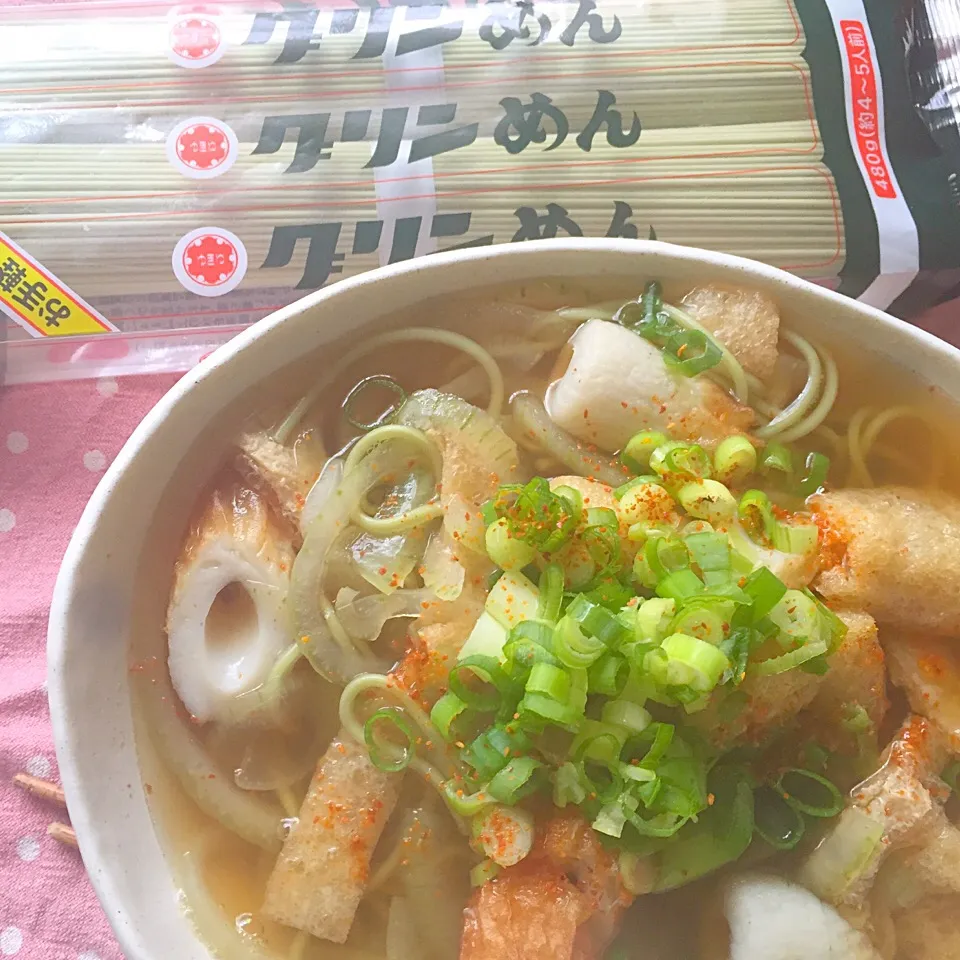 グリーン麺で煮麺|mari miyabeさん