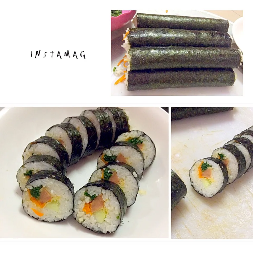 Snapdishの料理写真:Kimpap made by me!🍣🍙🍘|jasmine170594さん