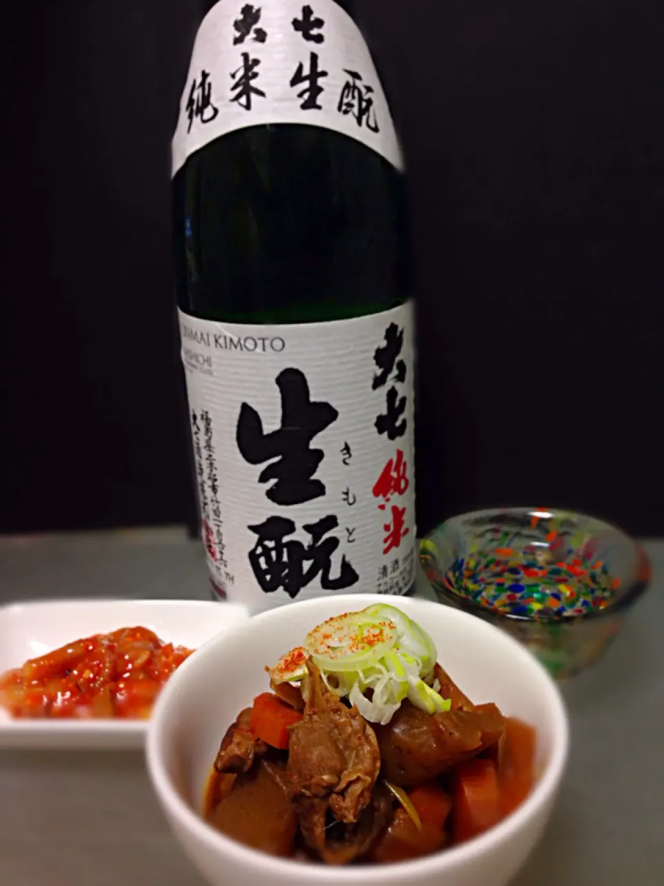 牛すじどて煮 と 大七 純米生酛|ふぅちゃんさん