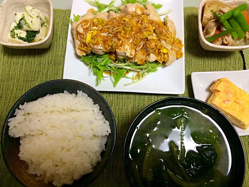 蒸し鶏定食|由紀子さん