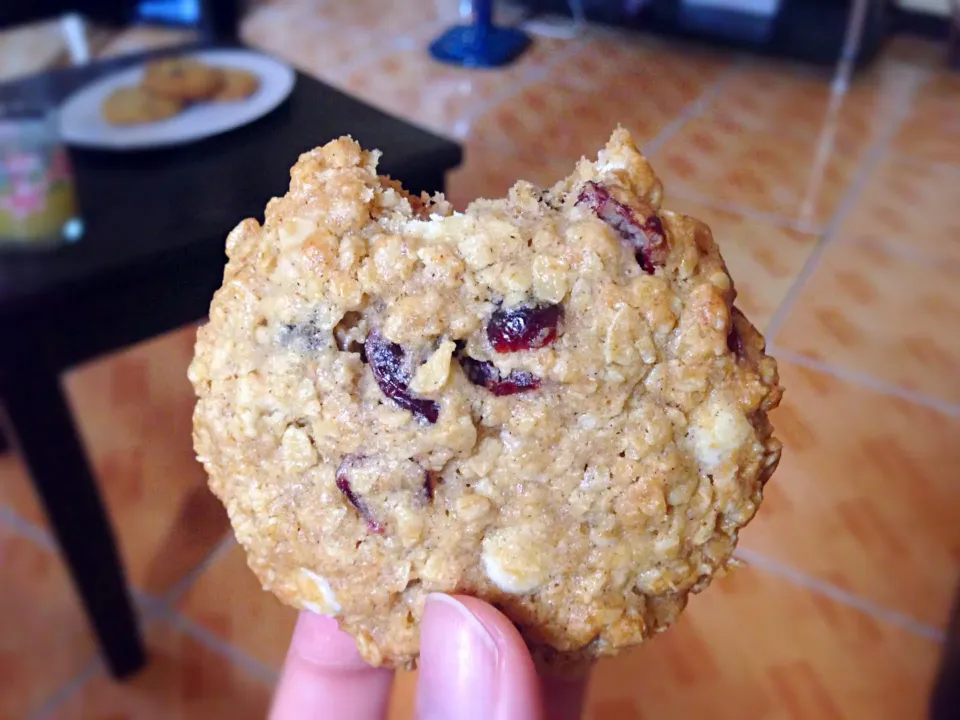 Oatmeal cookie with dried cranberries and white chocolate chips|gracecantillerさん