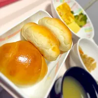 入院最後の病院食🍞|chanmomoさん