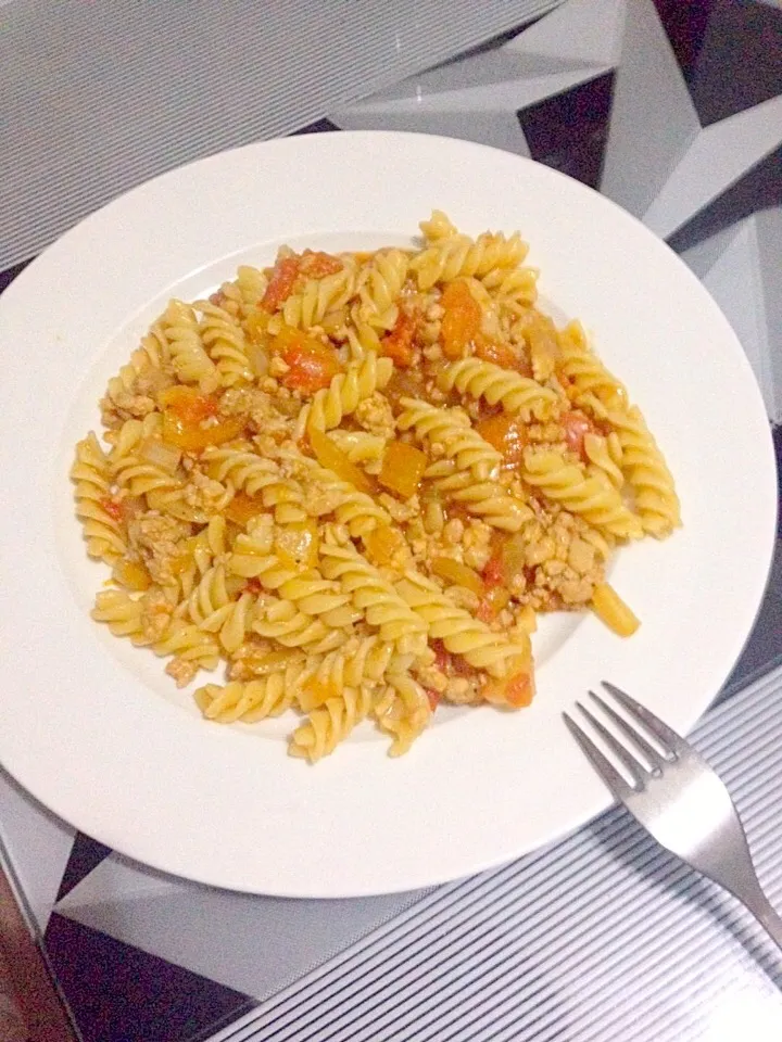 Evening pasta made by boyfriend|bukky danielsさん