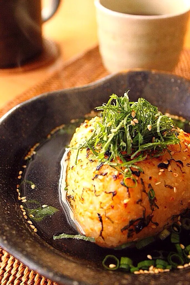 大葉味噌の焼きおに茶漬け|はさん