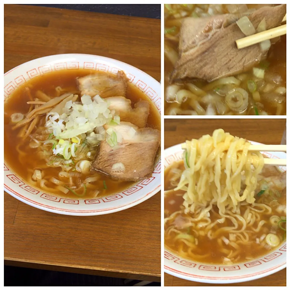 蔵出ししょうゆラーメン(あっさり)玉ねぎ入り@喜多方食堂麺や玄(稲荷町)|yoooochanさん