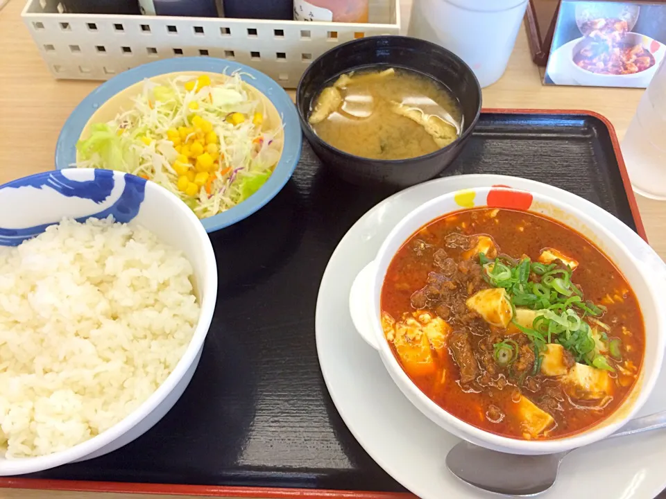 松屋 四川風旨辛 麻婆豆腐定食|風流料理人さん