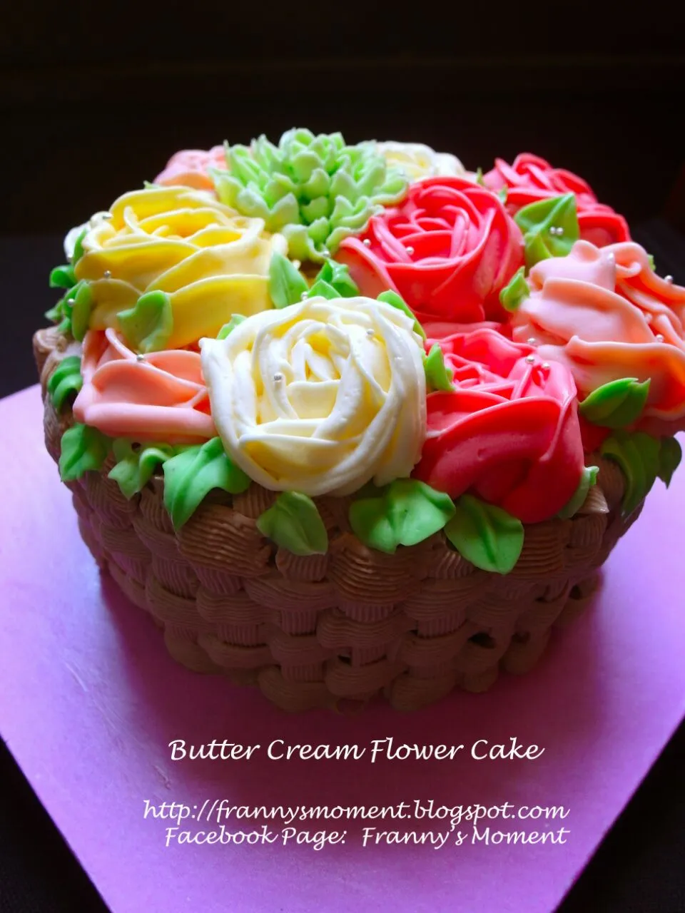 butter cream flower Mango cake 
specially for my best friend's birthday.|Frannyさん