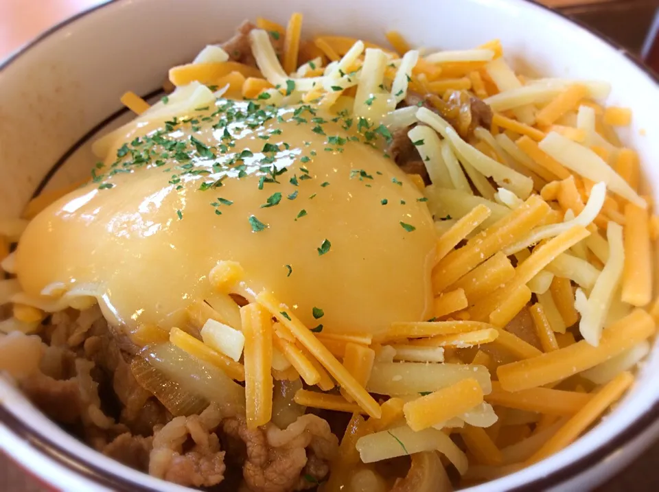 すき家「とろ〜り三種のチーズ牛丼」😋|アライさんさん