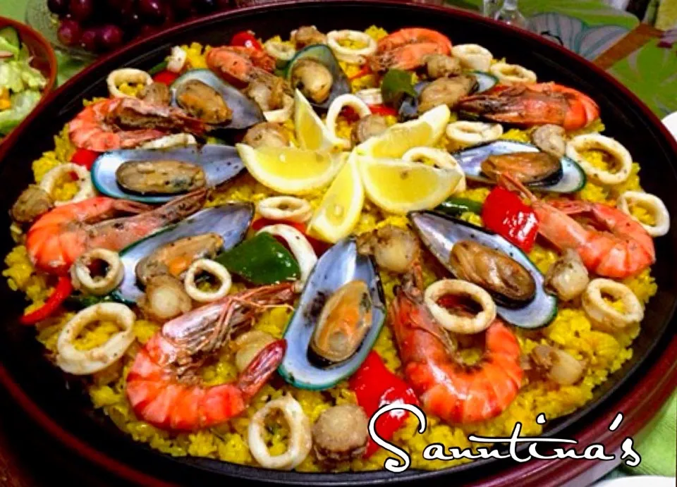 ✨SEAFOOD PAELLA ✨ホットプレートで シーフードパエリヤ😋|🌺Sanntina🌺さん