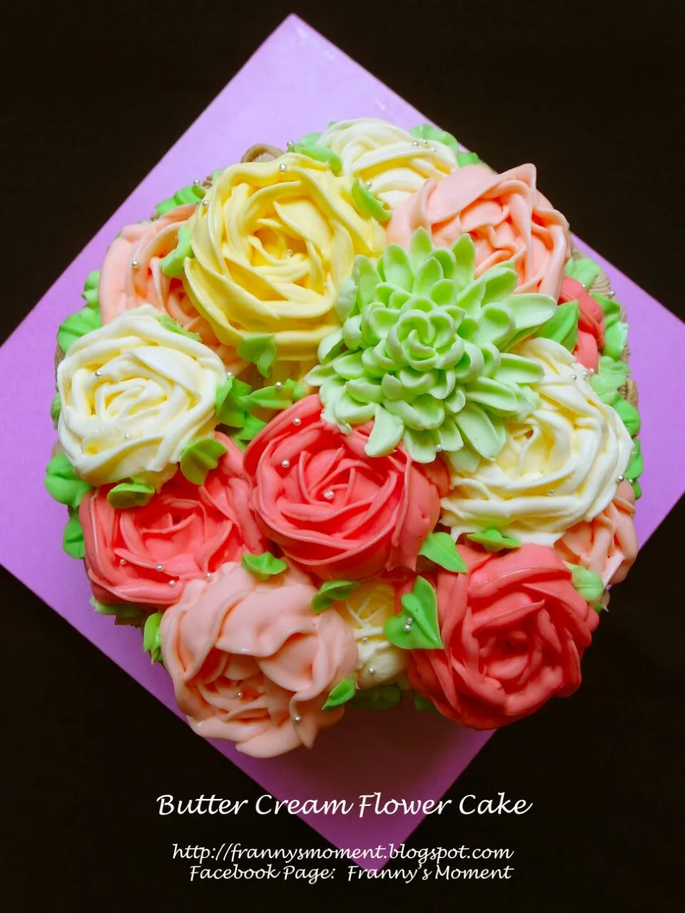 butter cream flower cake|Frannyさん