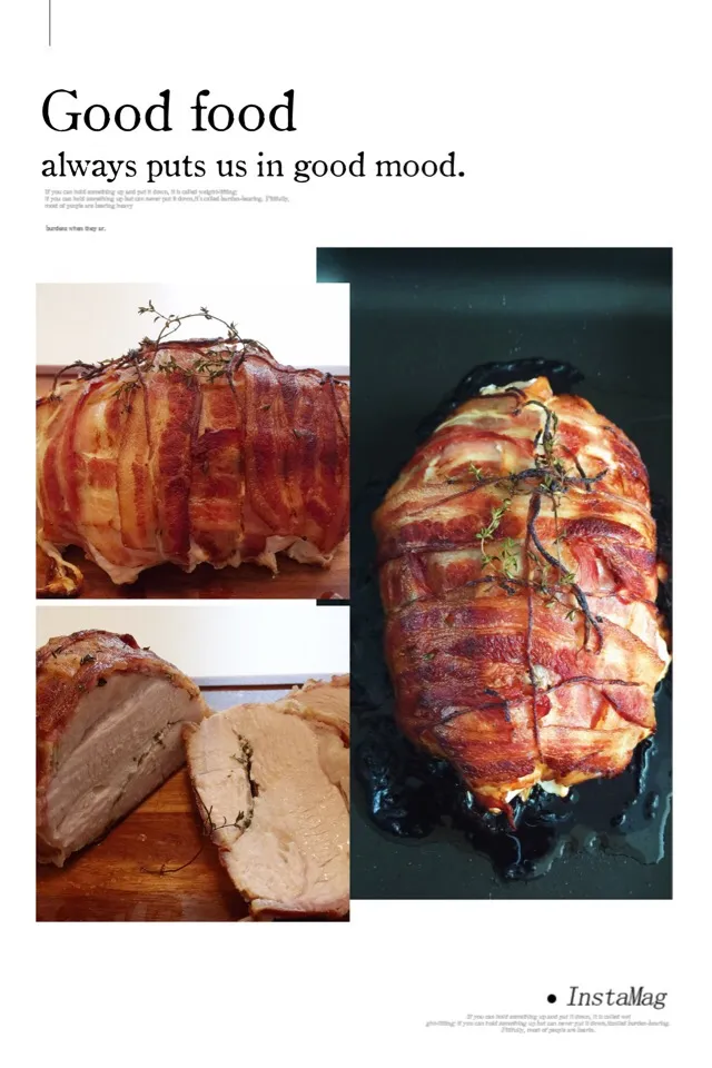 Roast turkey breast wrapped in bacon|12Dragonさん