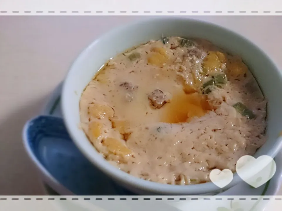 カップ麺の汁で簡単茶碗蒸し|ひなねこさん