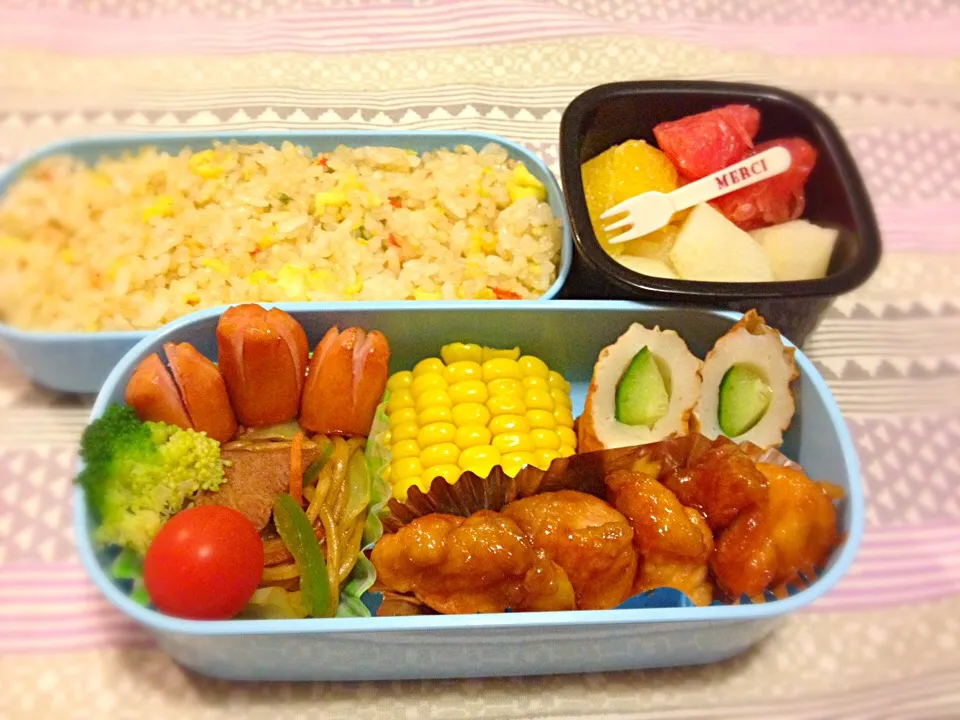 Snapdishの料理写真:小5男子 弁当🍱|チビミミさん