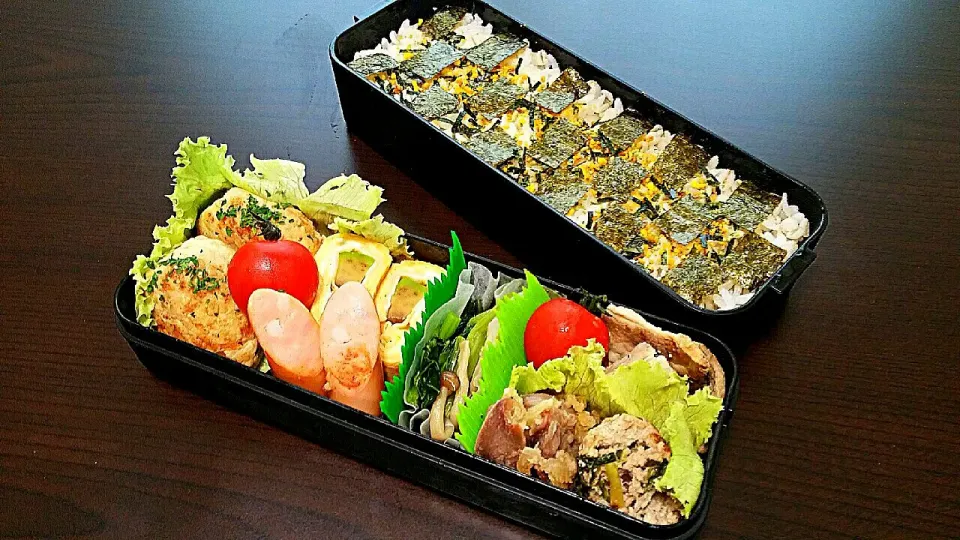 旦那弁当☆2種のバーグ弁当♪|pikyuさん