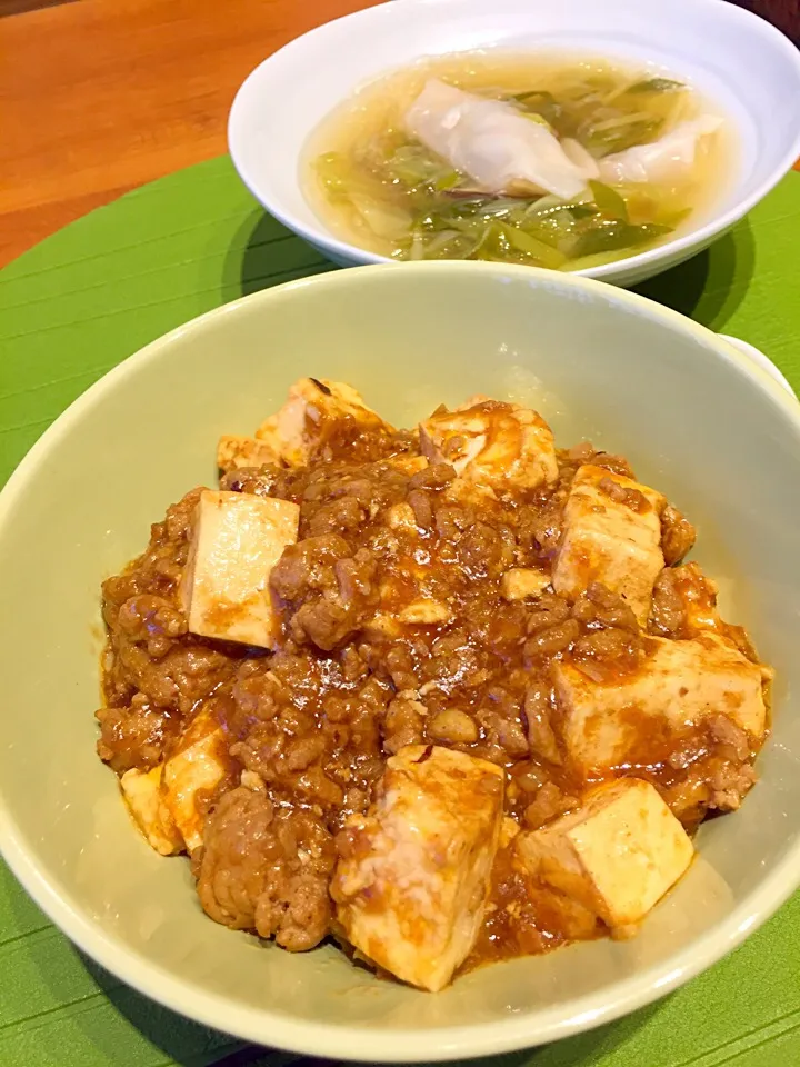 マーボー丼と水餃子|ゆかりんさん