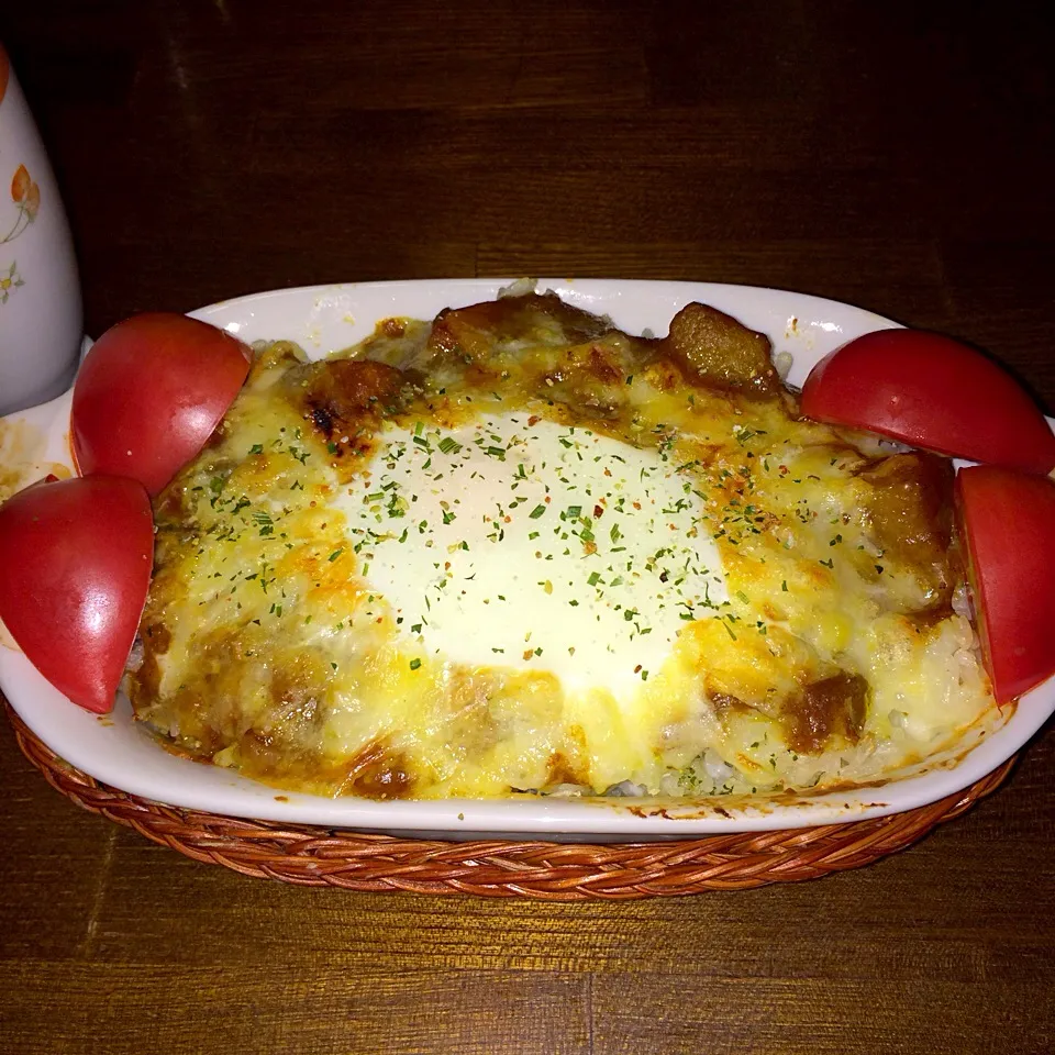 ✿残ったカレーで美味カレードリア✿ 卵入り〜（≧∇≦）|ゆうみん（4人の母ちゃん）さん