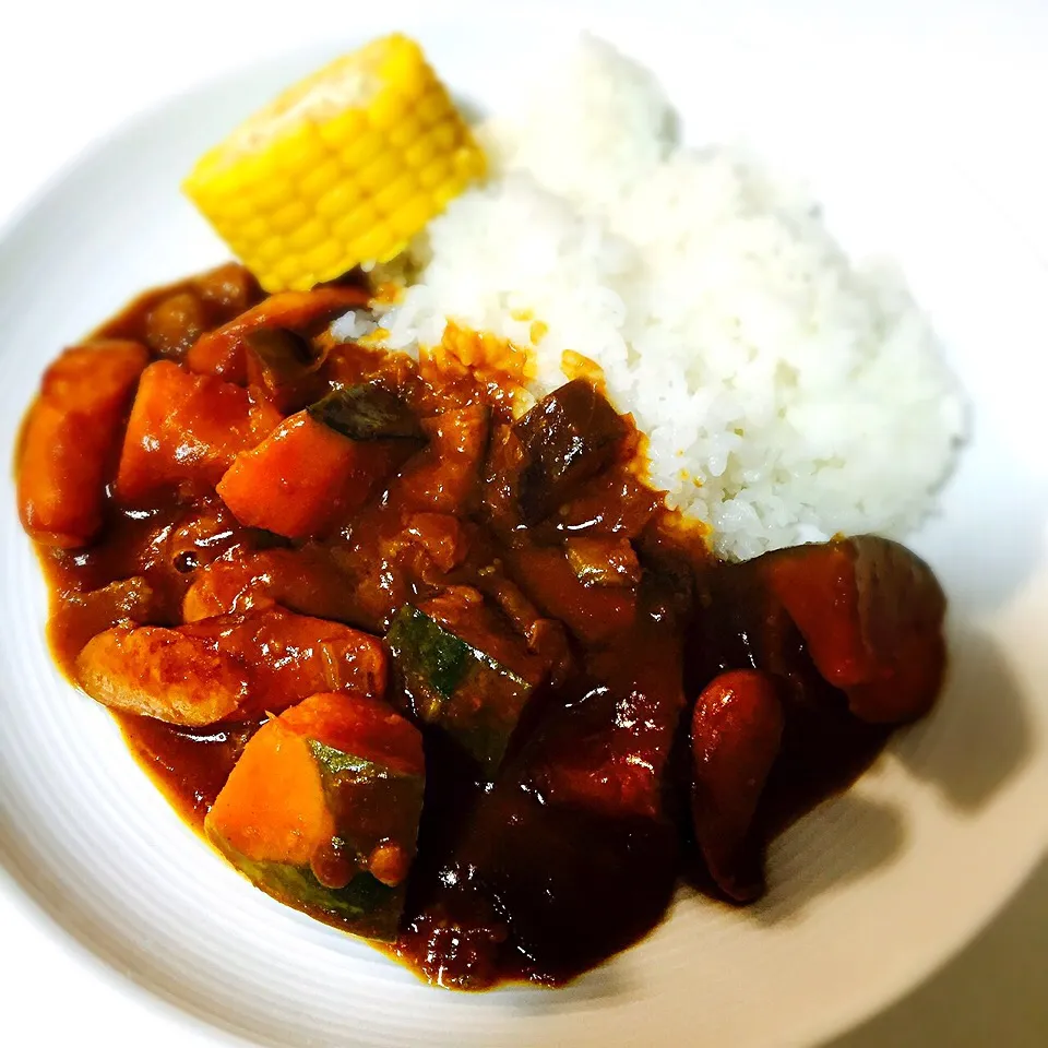 ウィンナーとかぼちゃのカレー|にこりんさん