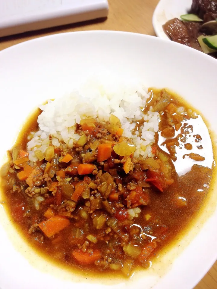 Snapdishの料理写真:キーマカレー風 挽き肉カレー|shoshana yukatanさん