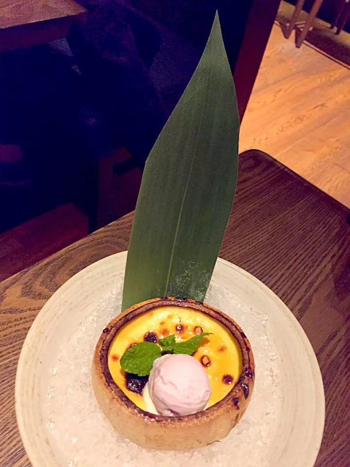 Okinawa coconut pudding, red bean ice cream|Sky Blueさん