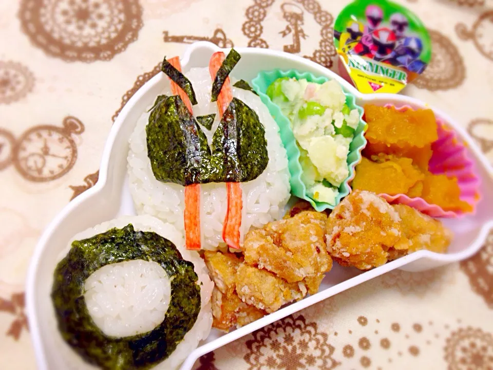 Snapdishの料理写真:仮面ライダーマッハ〜！弁当♡|yu-tuさん