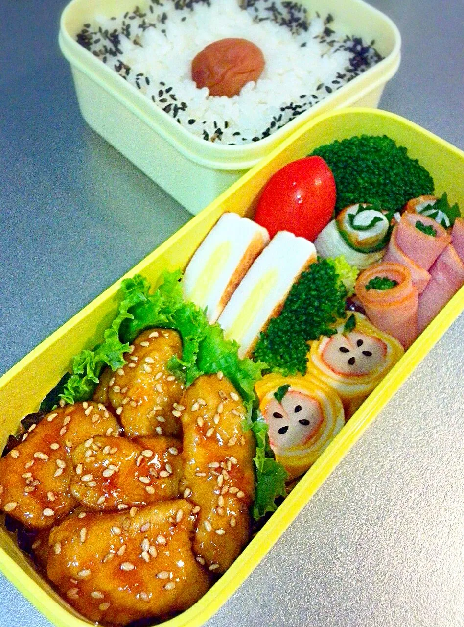 鶏のゴマ照り弁当|こもず♪さん