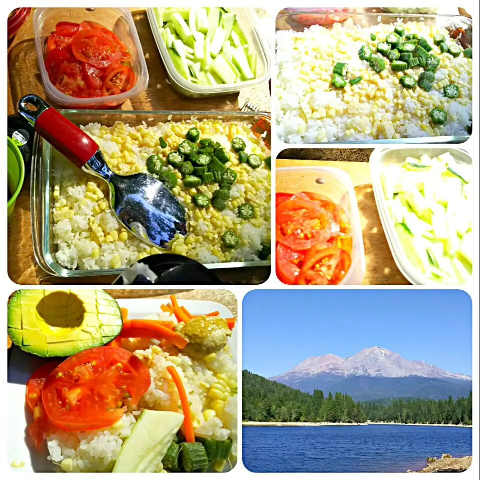 今日のお昼シスキュー湖畔でシャスタ山を眺めながらピクニックランチ〰🗿😋|quitaさん