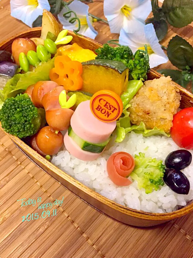 Snapdishの料理写真:9月11日 お弁当 (ღ˘⌣˘ღ)|kiyomi sakuraiさん