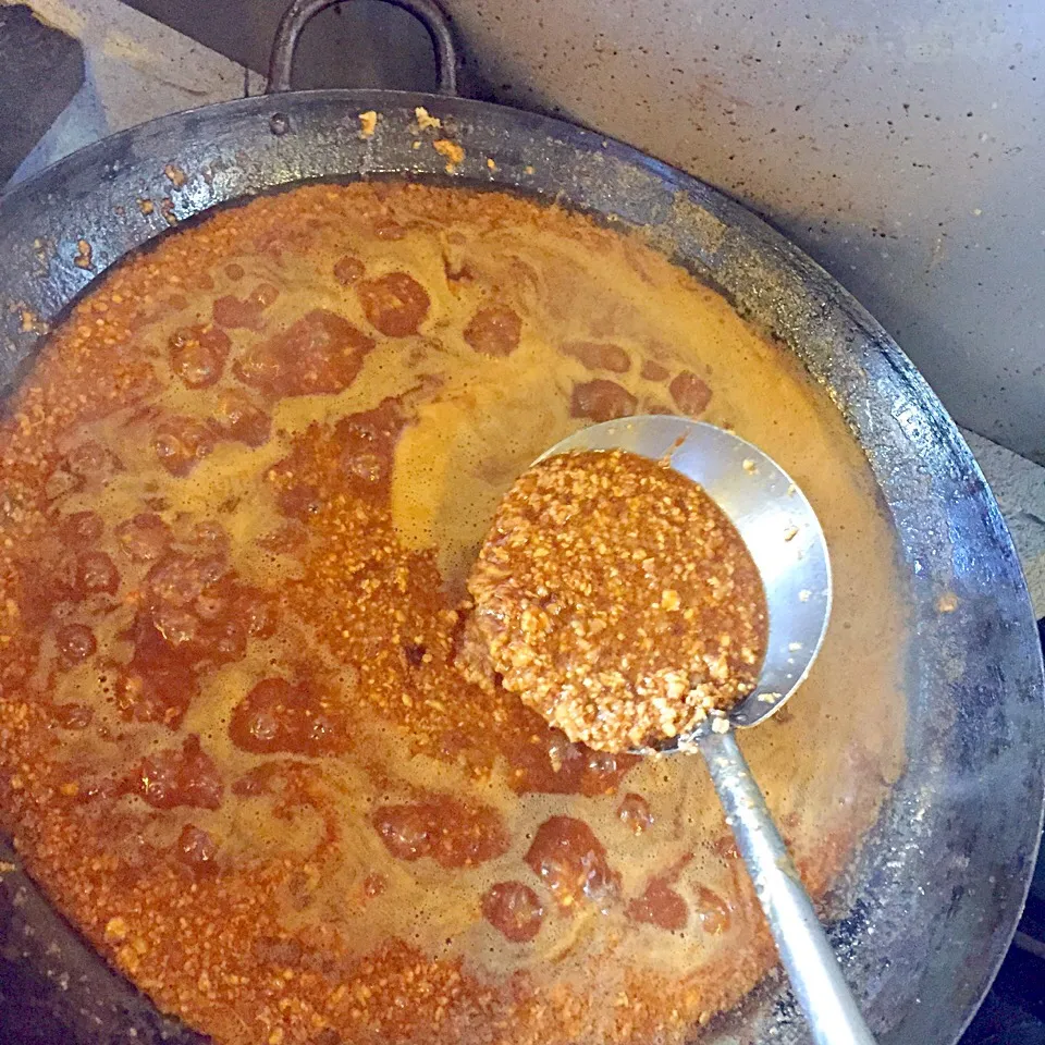 養生蕎麦に欠かせない隠し味
決め手の鳥肉味噌 酢びたし|亀戸 養生蕎麦 高のさん