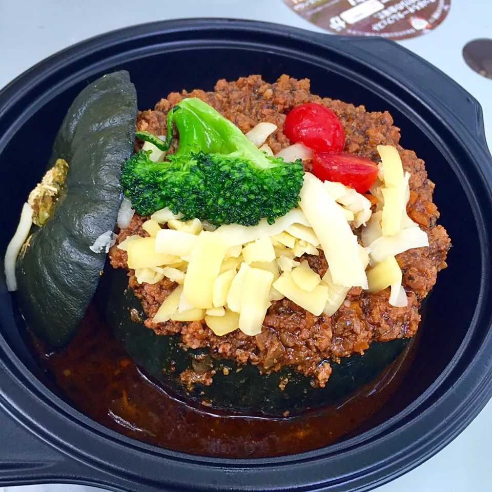 Snapdishの料理写真:札幌らっきょ 坊ちゃん南瓜とキーマカレー@さっぽろオータムフェスト2015 札幌スープカレーvs道内ルウカレー|カウンター嬢さん