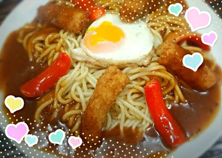 お昼は大好きなあんかけパスタだよ～❤|maho❤さん