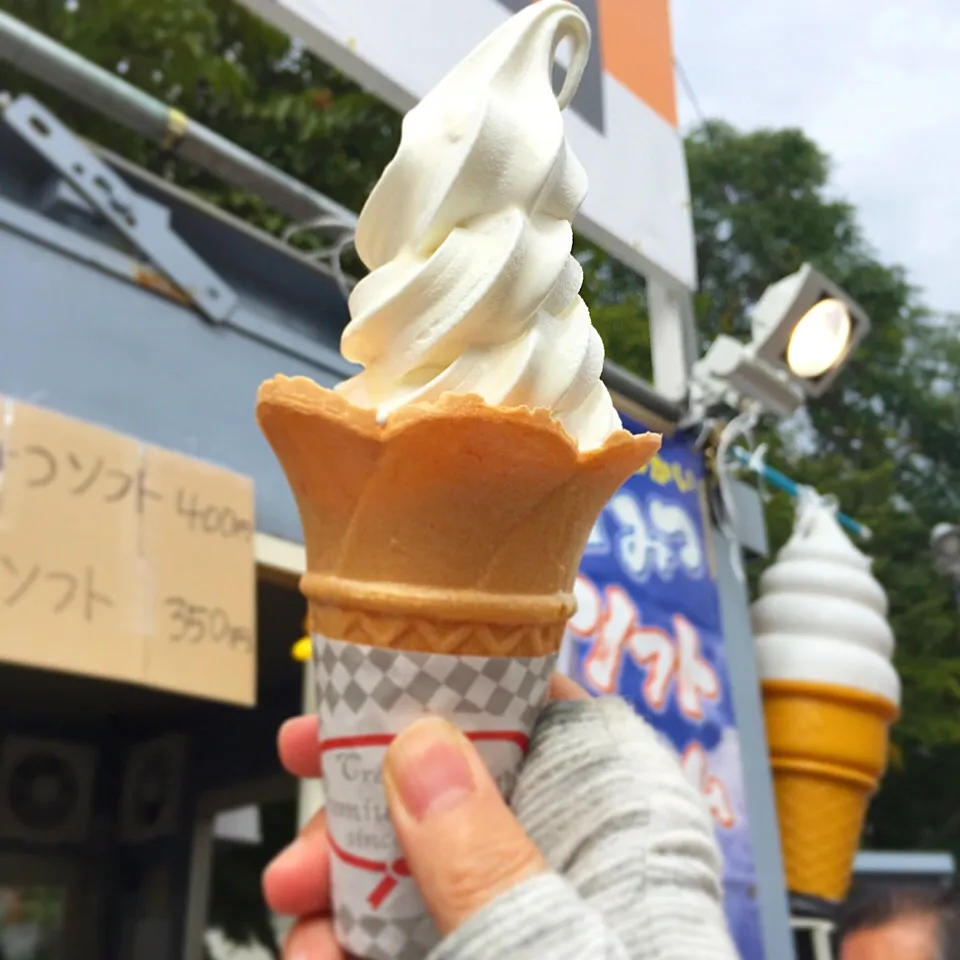 別海町 雪みつソフトクリーム@さっぽろオータムフェスト|カウンター嬢さん