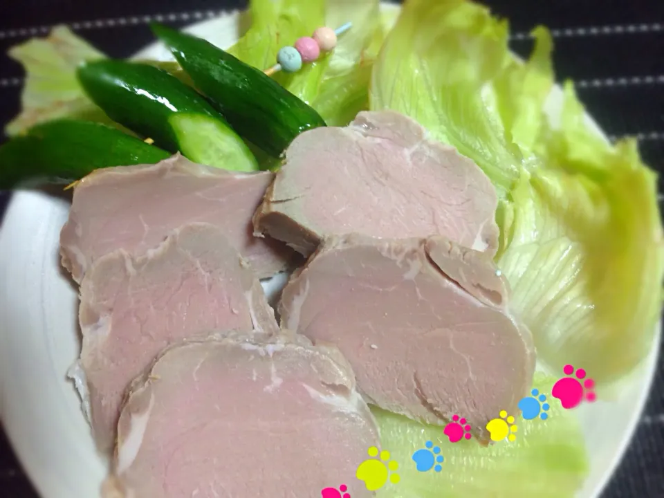 豚モモハムで晩ごはん🍖|きらままさん