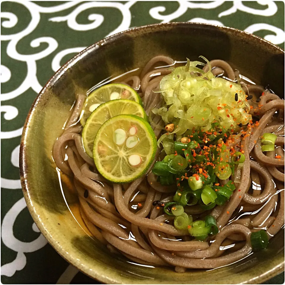 【いつぞやのランチ】ちびめがさんのかぼすそうめん…すだち蕎麦⁈ʕ-̼͡-ʔ|七海さん