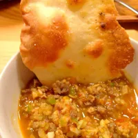 猪肉と根菜のキーマカレー！ タルトフランベの残った生地と|ホッシーさん