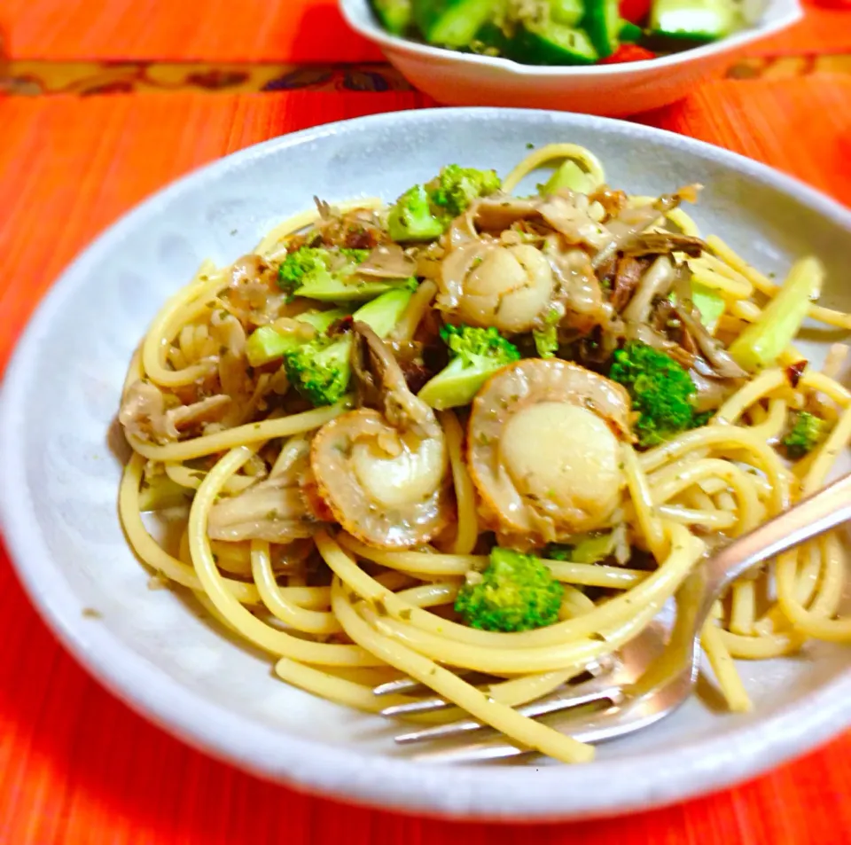 Snapdishの料理写真:Linguine di capesante e porcini 帆立とポルチーニのリングイネ。|kctreeさん